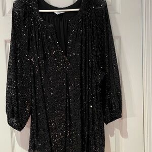 Gorgeous Black Sequin Top